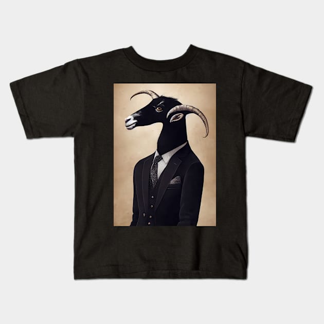 Elegant Goat Kids T-Shirt by starryskin